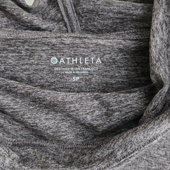 Athleta Gray Hooded Sweatshirt-Size S - Picture 2 of 7